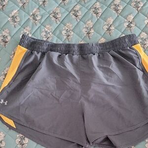 Under Armour Charcoal and Gold Performance Shorts